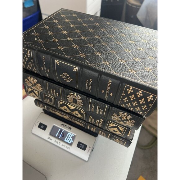 Lot Of 4 Franklin Library Full Leather Books Vintage Decor Collectible Hardcover - Picture 5 of 6